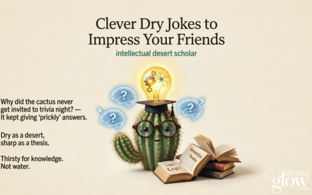 Clever Dry Jokes to Impress Your Friends