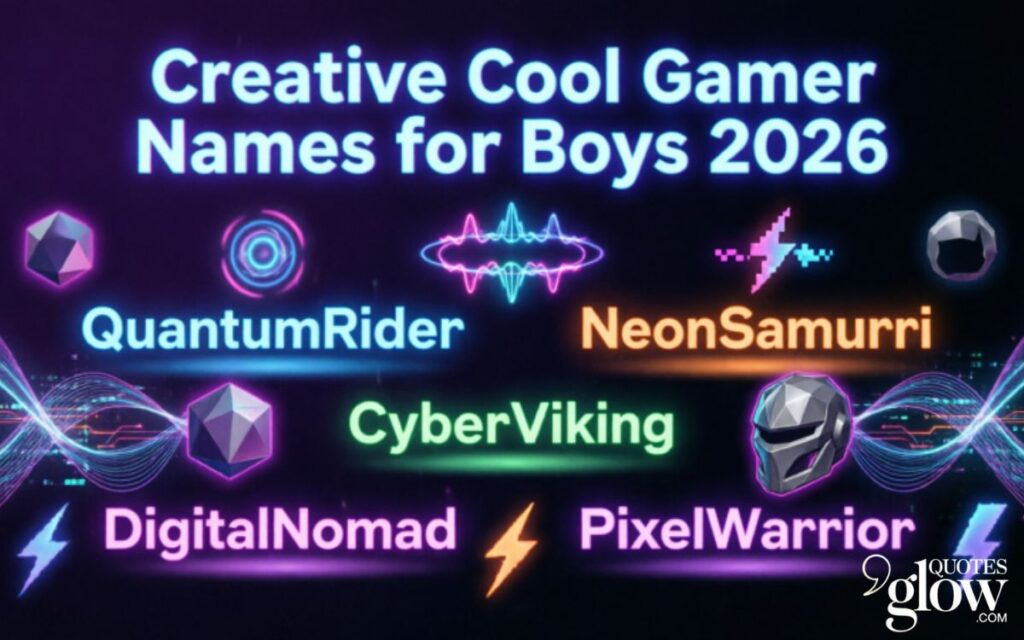 Creative Cool Gamer Names for Boys 2026