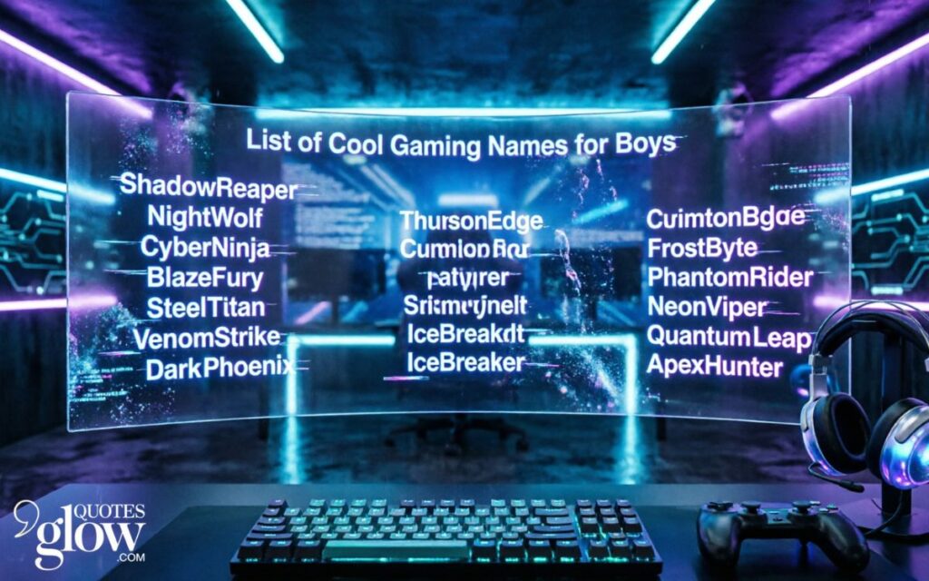 List of Cool Gaming Names for Boys
