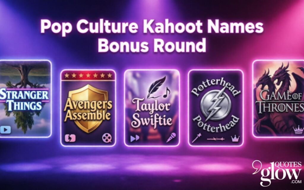 Pop Culture Kahoot Names Bonus Round