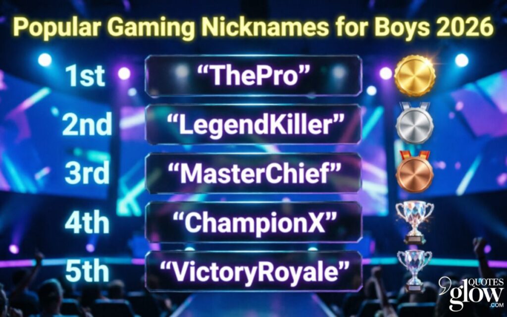 Popular Gaming Nicknames for Boys 2026