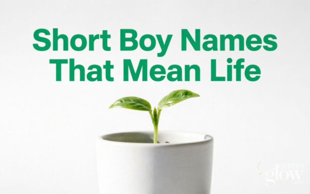 Short Boy Names That Mean Life