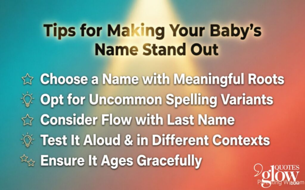 Tips for Making Your Baby's Name Stand Out
