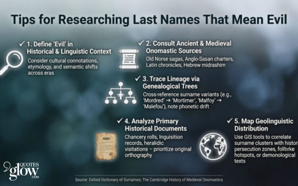Tips for Researching Last Names That Mean Evil