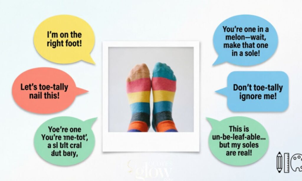 Toe Puns Captions